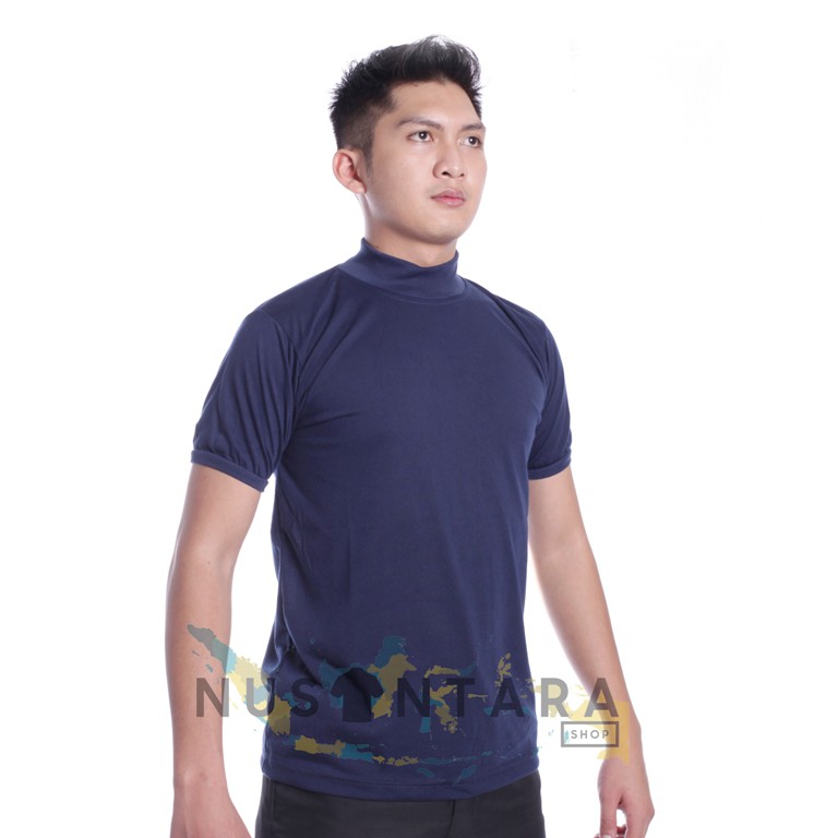 Kaos Polos Cream Coklat Hitam Army Putih Navy Kaos Polisi Kaos Security Kaos Satpam Kerah Tinggi Terbaru