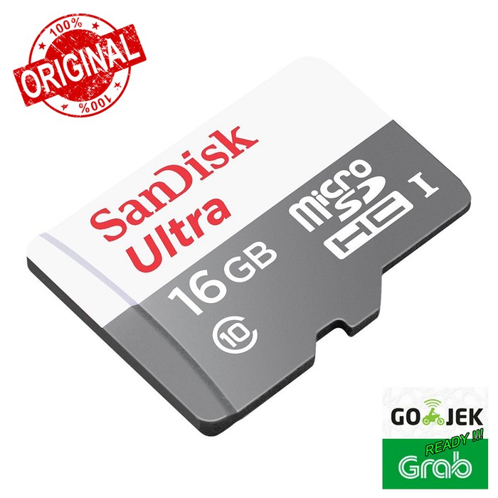 Memory Microsd Sandisk Ultra SDHC UHS-1 16GB Speed 80MB/s ORIGINAL