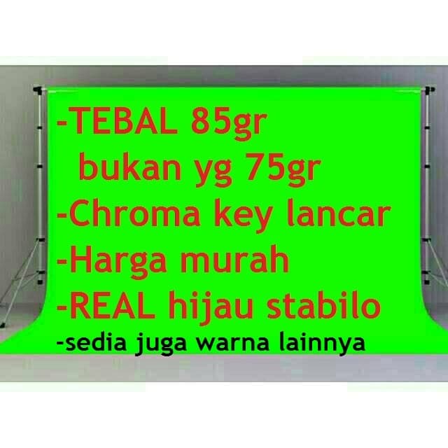 

green screen greenscreen backdrop spunbun spunbond hijau stabilo 75 gr Berkualitas