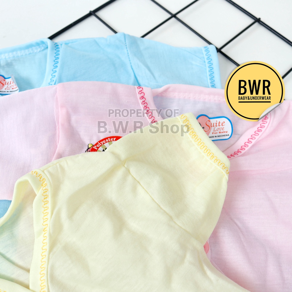 Baju Bayi Newborn Kancing PENDEK Warna / Baju Bayi SUITE LOVE 0-6 Bulan | Bwr IX