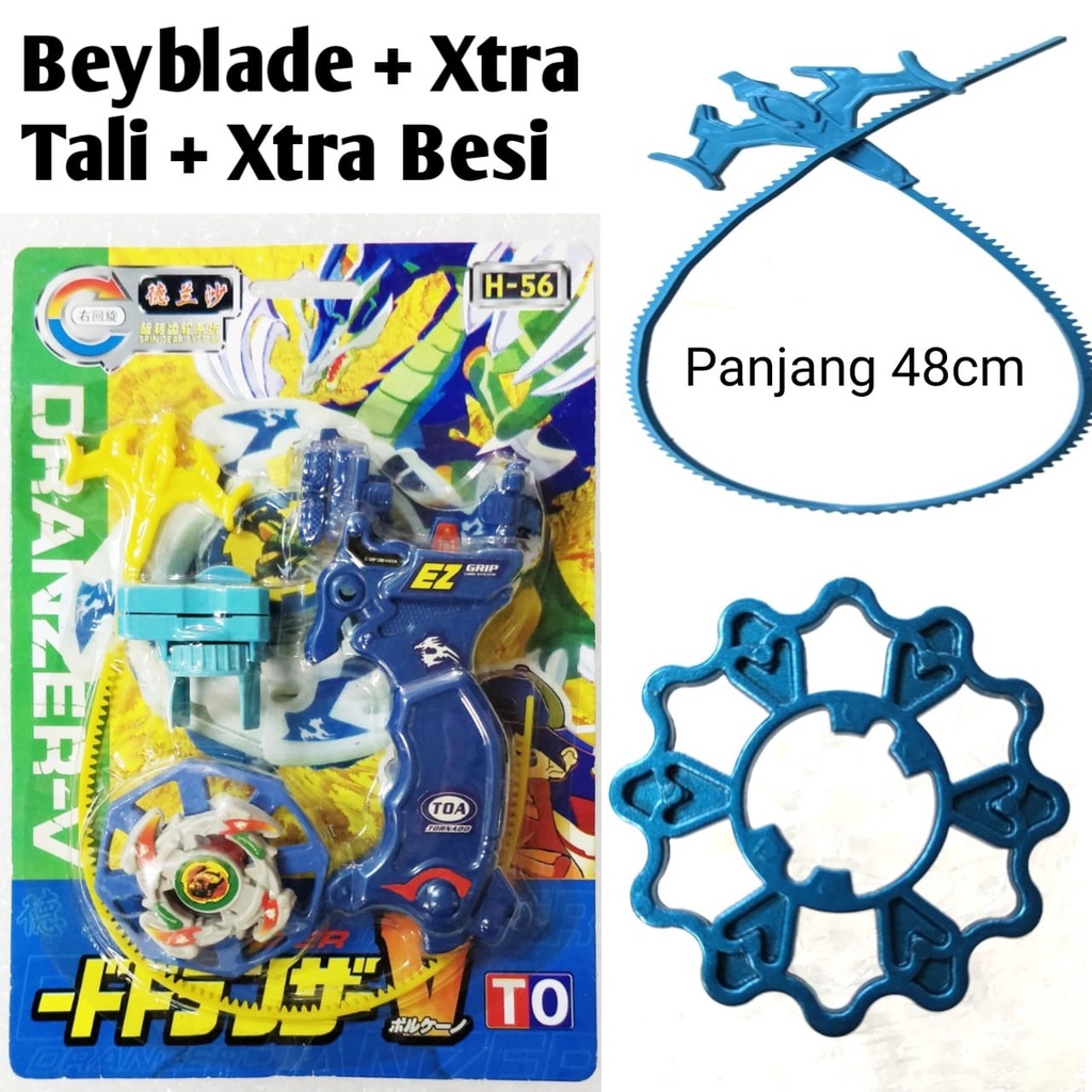 Gasing Beyblade + Tali + Besi Tanding Bey Blade Bayblade Gangsing