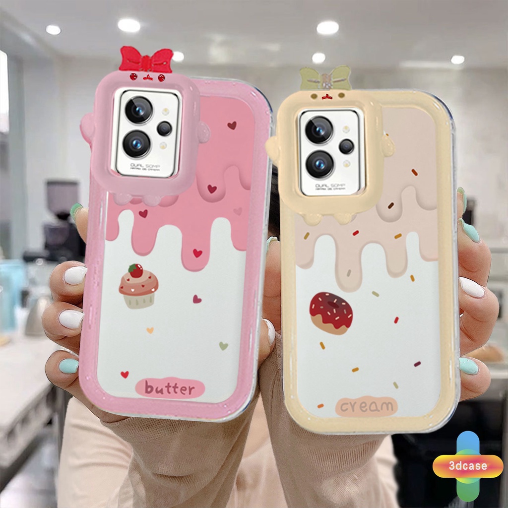 Soft Case Realme C15 C21 C11 2021 C21Y C31 C35 C25 C20 C3 C12 C2 C25S 5S 5 5S 5i C17 7i 9i C1 C25Y C2 C3i 6i C20A V11 Narzo 20 10 10A 20A 30A A7 A5S A15 A16 Y12 Y20 Y15S A03 Ins Butter Cream Monster Anti-fall Case