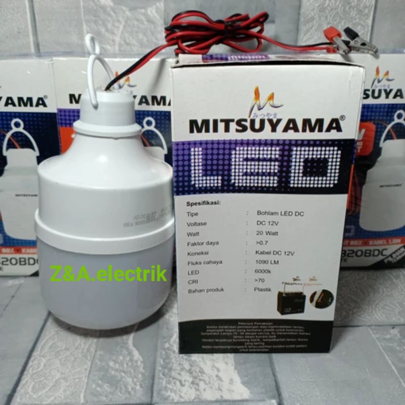 Lampu Bohlam LED Tabung Kapsul MS-7320BDC MITSUYAMA 20W + 12V