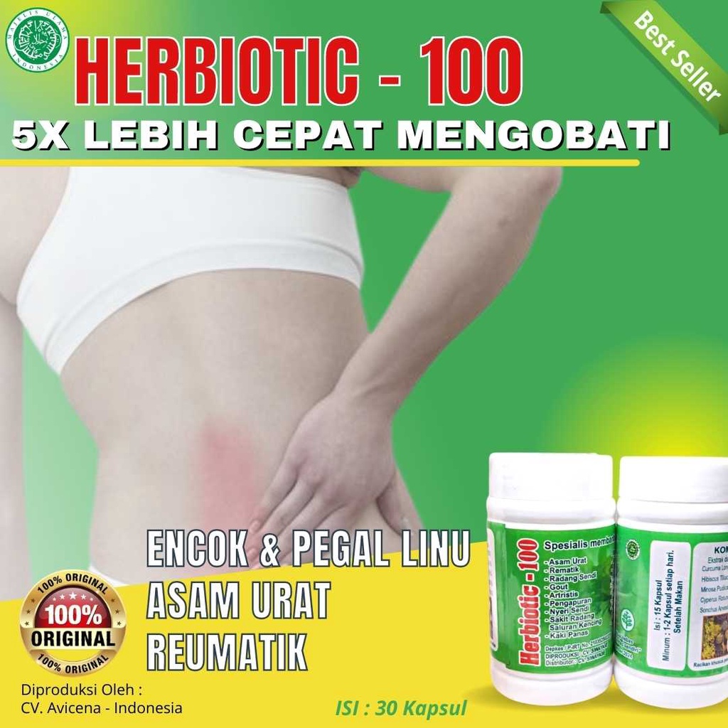 Obat Herbal Asam Urat, Kolestrol, Nyeri Sendi dan Rematik Terbukti Paling Ampuh HERBIOTIC 100 Origin