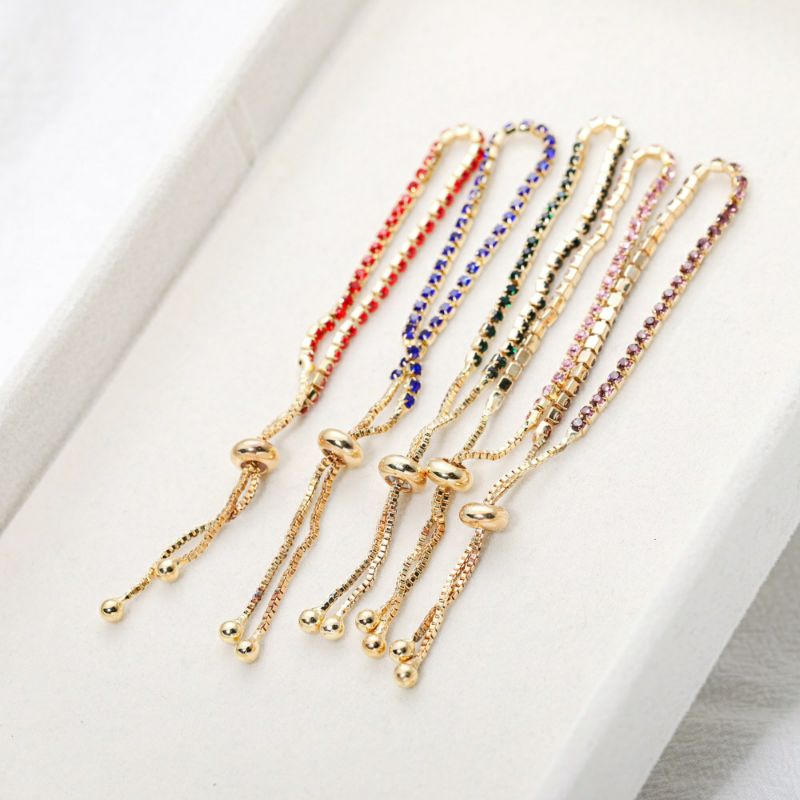 WB216 Gelang Serut Rantai Adjustable Mewah Korean style