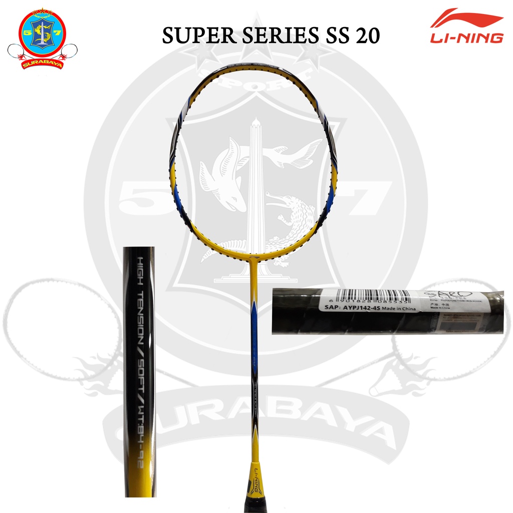 Raket Badminton Original Lining Super Series SS 20 Generasi I Bonus Tas Serut dan Senar Badminton