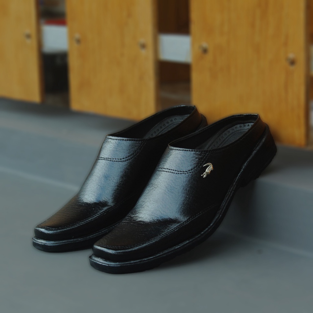 SEPATU SANDAL KULIT PRIA CROCOLIDE KULIT SINTETIS PREMIUM CASUAL FORMAL KERJA KANTOR DOSEN GURU PNS || SANDAL SLIDE PRIA KULIT INDIAN || BUSTONG TUTONG PRIA BERKUALITAS