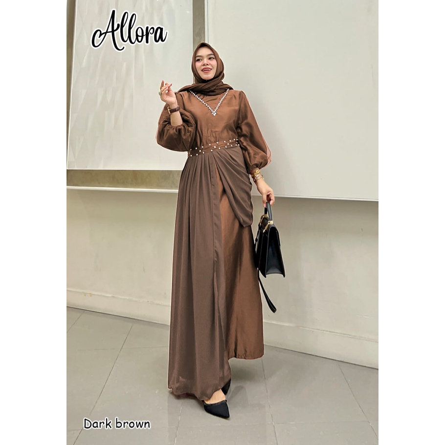 ALLORA gamis pesta mewah muslimah gaun wisuda bridemaids