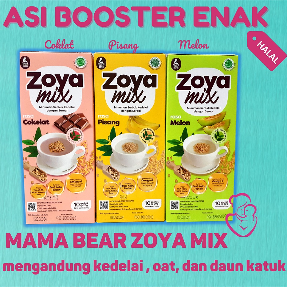 Mamabear Zoya Mix Pelancar ASI Booster Kedelai Daun Katuk Mama Bear