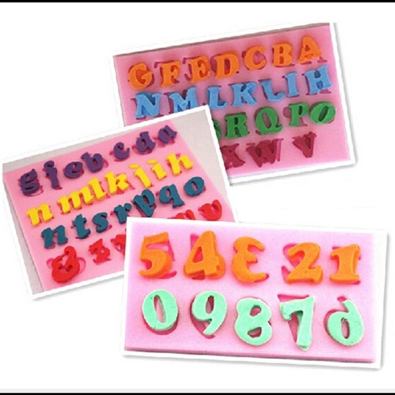 3Pcs / Set Cetakan dengan Bahan Silikon dan Bentuk Huruf
