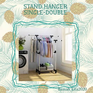 BIG SALE STAND HANGER Rak Serbaguna RODA 4 SINGLE 