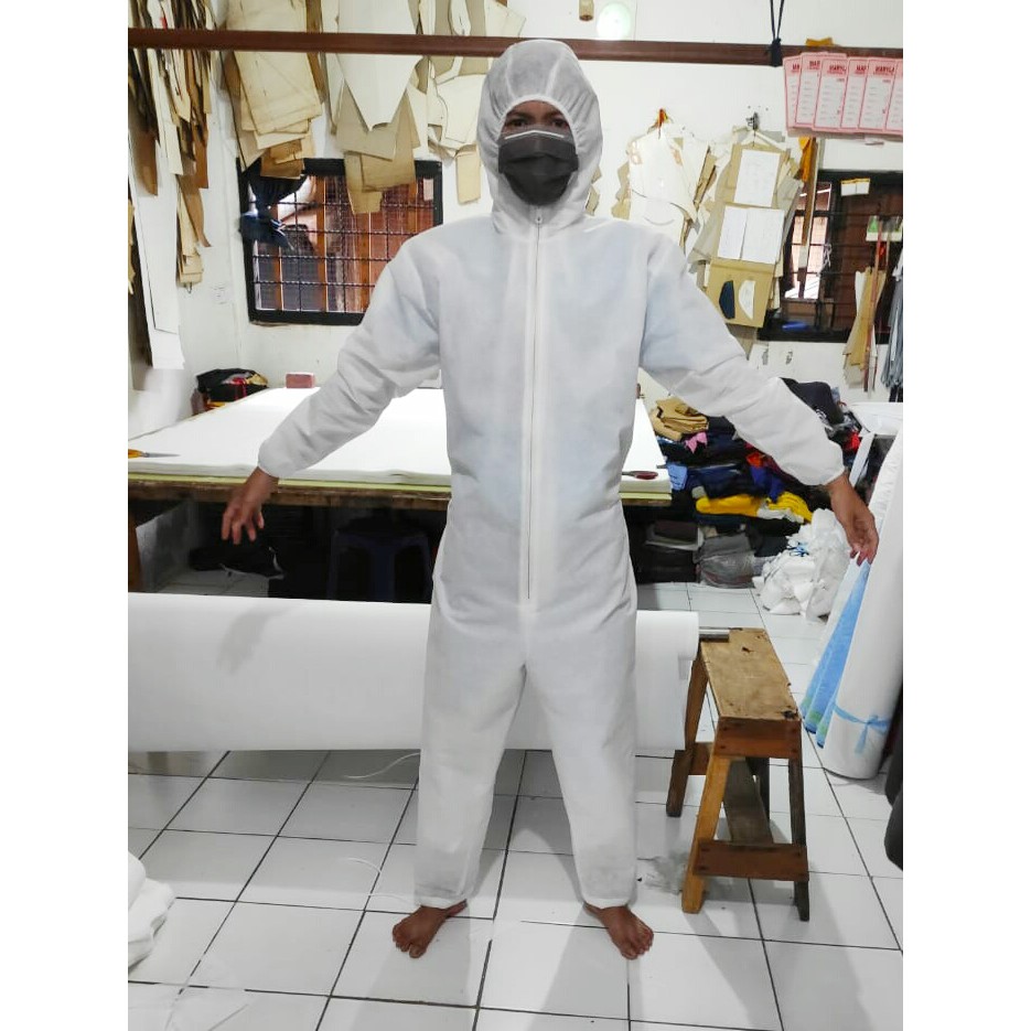 BAJU APD MEDIS HAZMAT PARASUT  Waterproof REUSABLE BISA DI CUCI ULANG READY LSG KIRIM