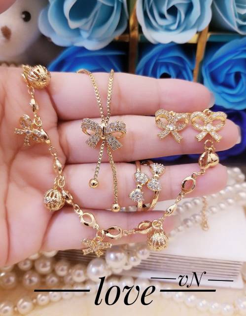 Xuping set perhiasan lapis emas 24k 2030e