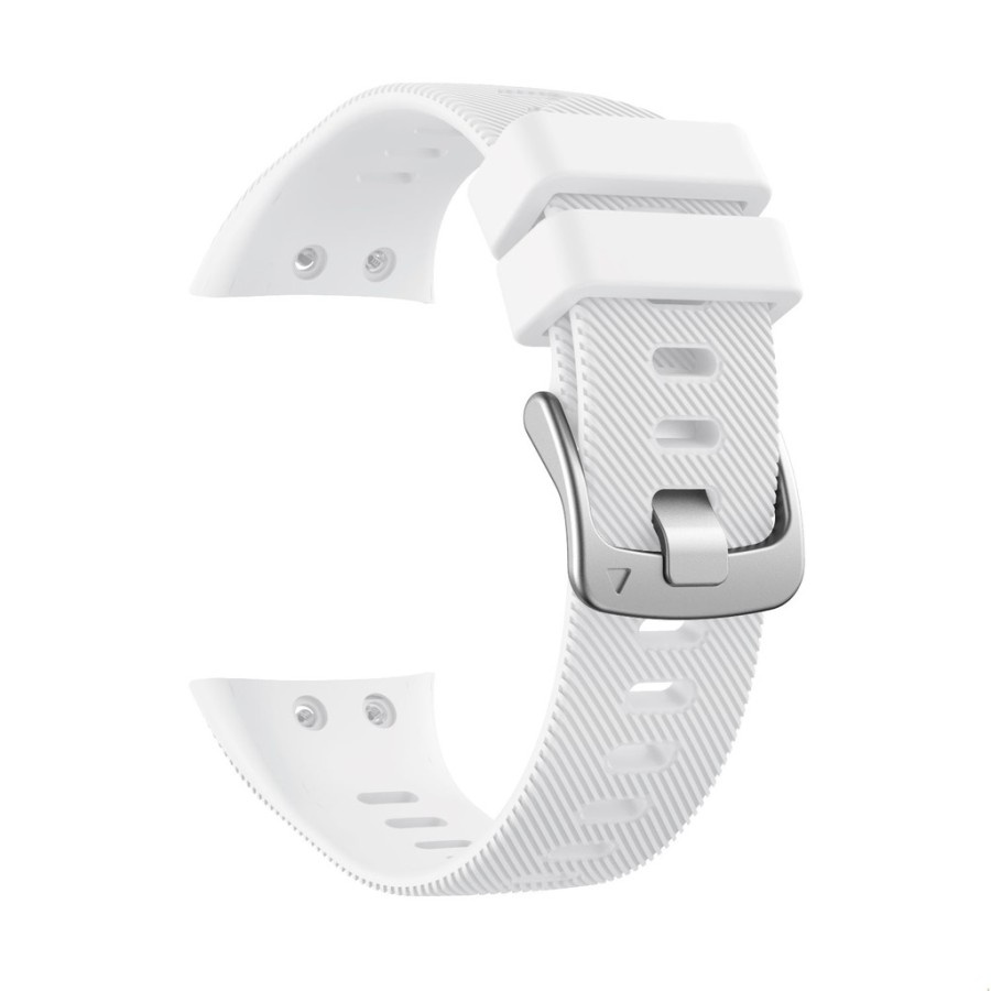 Strap tali jam Garmin SWIM 2 Forerunner 45 silicon karet SILVER BUCKLE