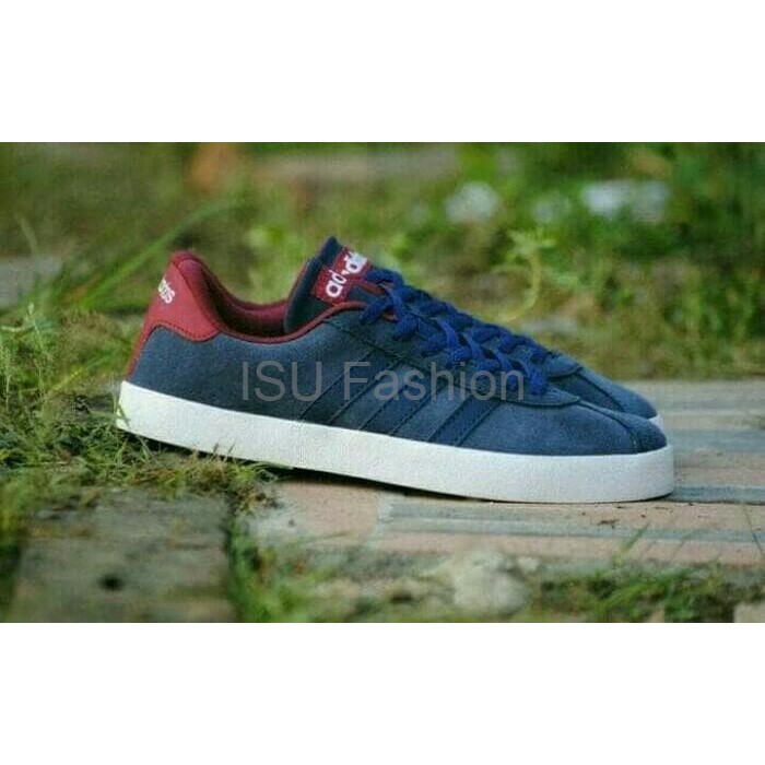 SEPATU ADIDAS VL COURT NAVY MAROON ORIGINAL SNEAKERS SHOES SEPATU SKATE SEPATU PRIA