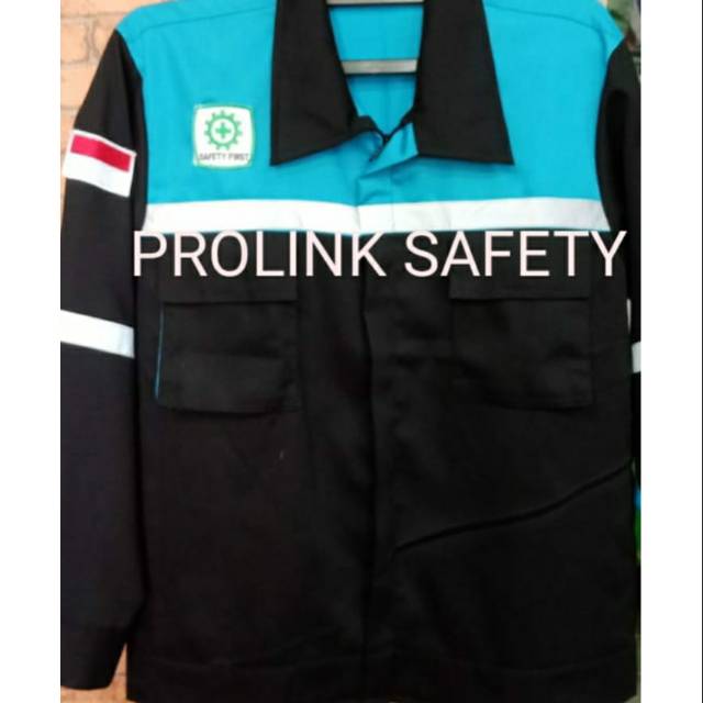 SERAGAM BAJU PROYEK SAFETY BIRU LANGIT DONGKER RESLETING