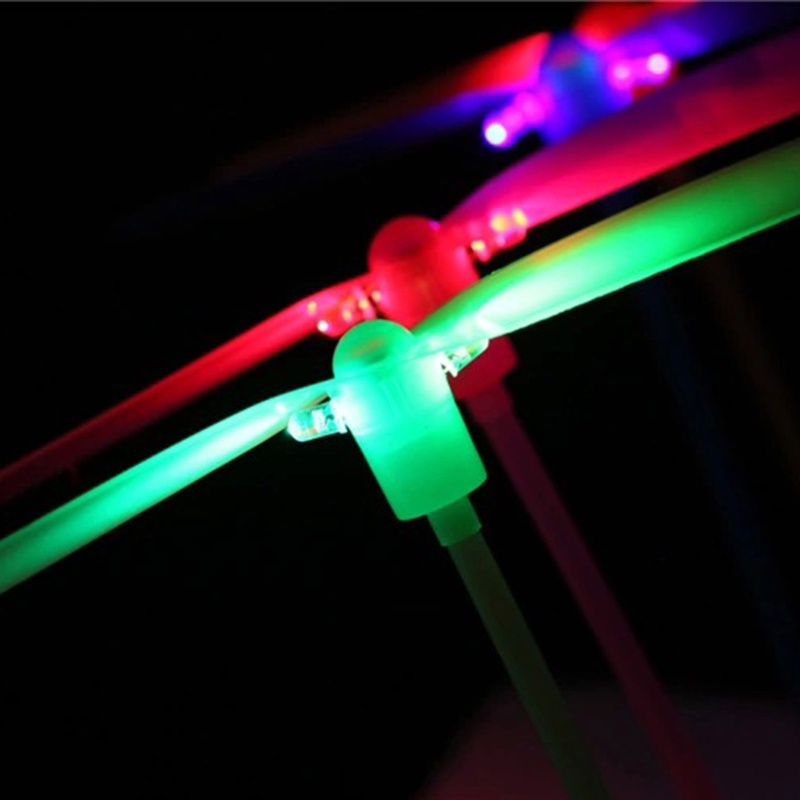 Mary Glowing LED Light-up Bamboo Copter 5Pcs Sovenir Pesta Besar Capung Plastik