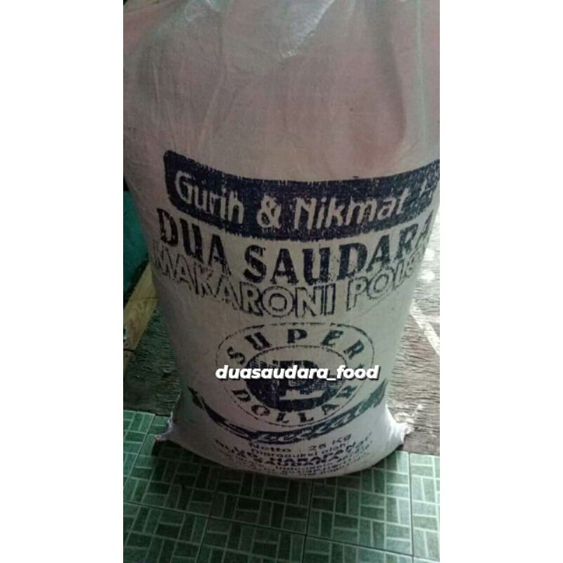 

Makaroni Dua Saudara Karung( Makaroni bantat mentah ) 25kg