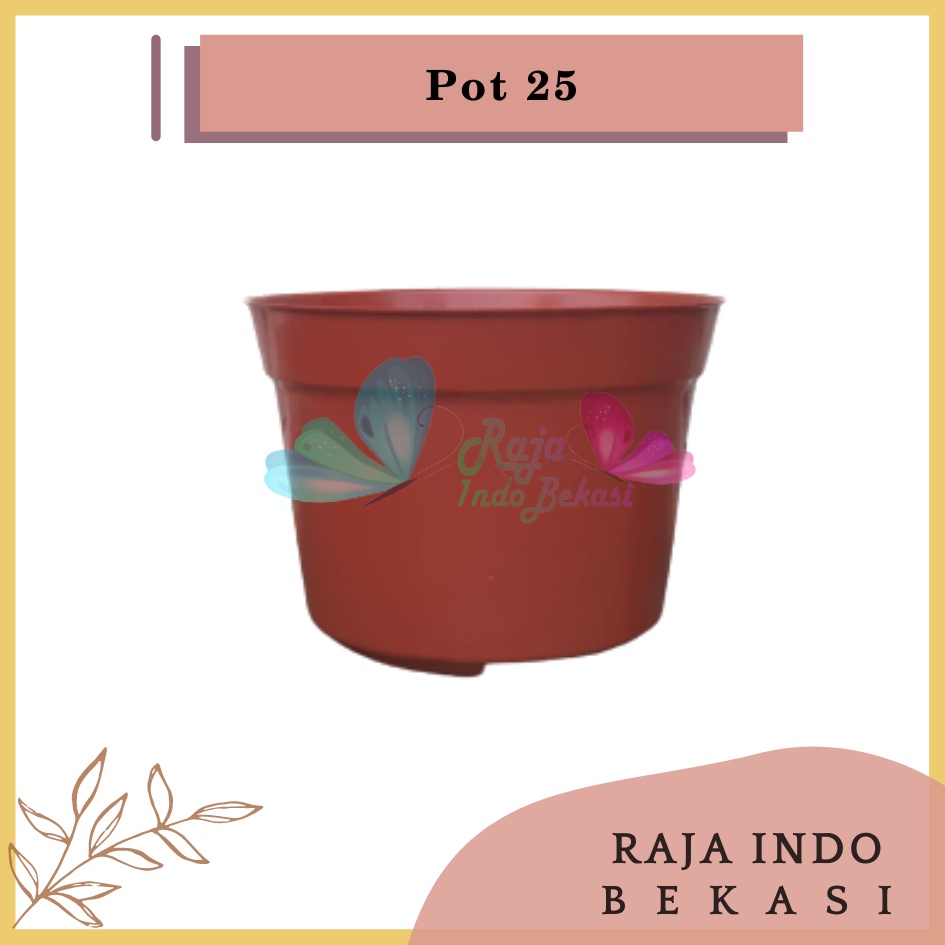 Pot Bunga 25 Coklat Merah Bata Terraccota Terakota Pot Basic Polos - Pot Tanaman Coklat Polos Besar Pot 25 30 Cm Coklat Lusinan Murah Grosir