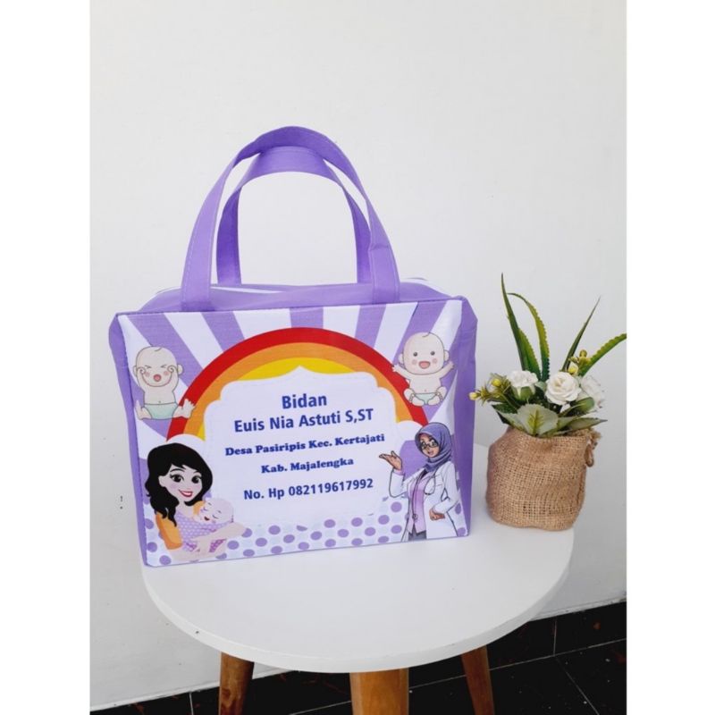 

Tas Partus/ Tas Souvenir Bidan/Tas ANC Media Promosi Klinik Bidan/Rumah Sakit