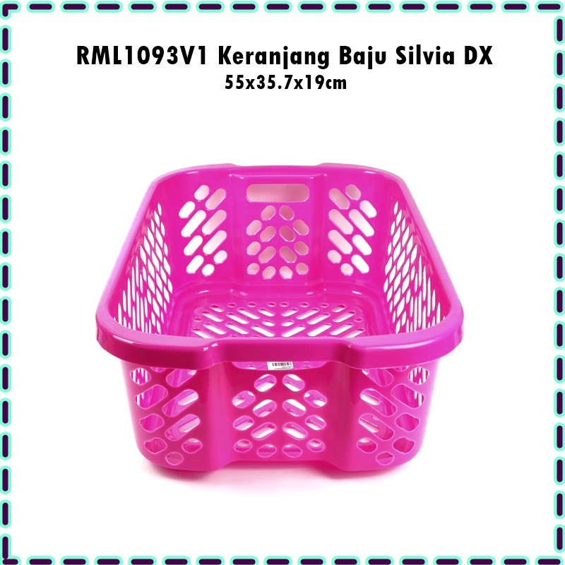 [Sicepat Gokil/Shopee Express/ID Express] RML1093V1 Keranjang Baju/Keranjang Serbaguna Segi Silvia DX