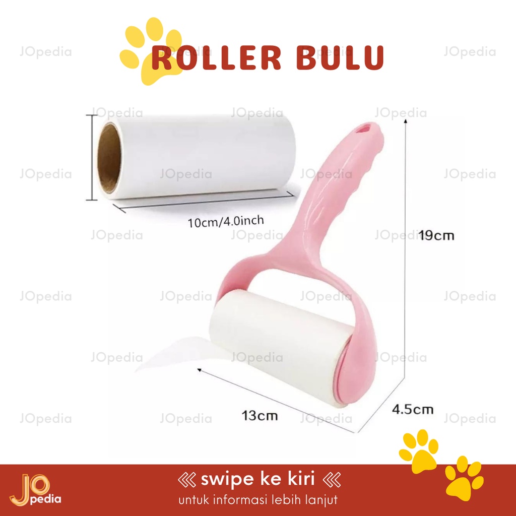 ROLLER BULU REFILL Sticky Roll Pembersih Bulu Kucing Anjing Hewan