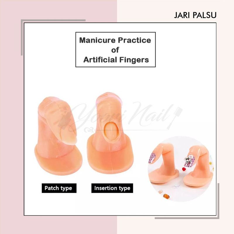 Jari palsu praktek manicure latihan practice false finger untuk latihan nail art