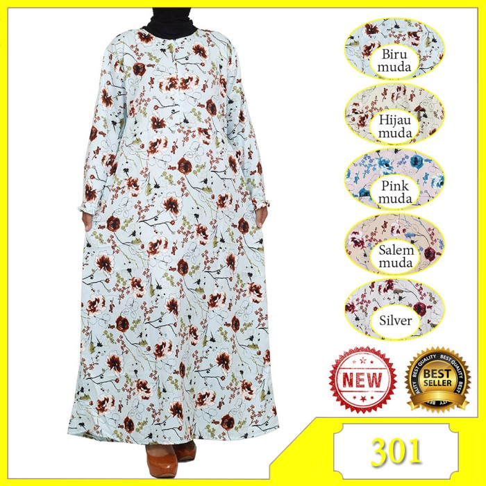 Baju Gamis Wanita Ukuran Jumbo XXL Bahan katun maxmara motif Bunga