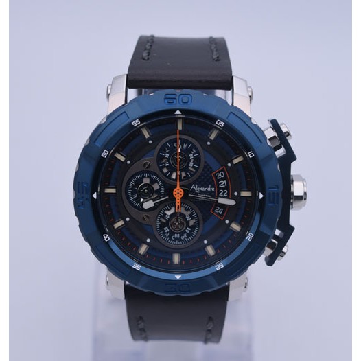 Jam Tangan Pria Alexandre Christie Ac 6439 Silver Blue Original