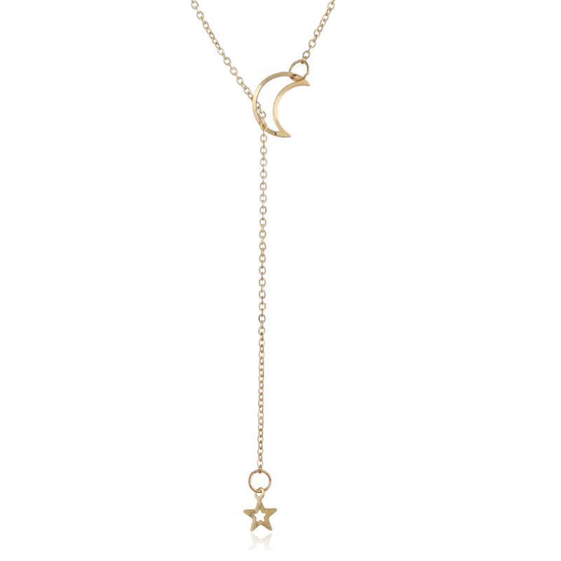 Moon Star Clavicle Chain Fashion Necklace Simple Pendant