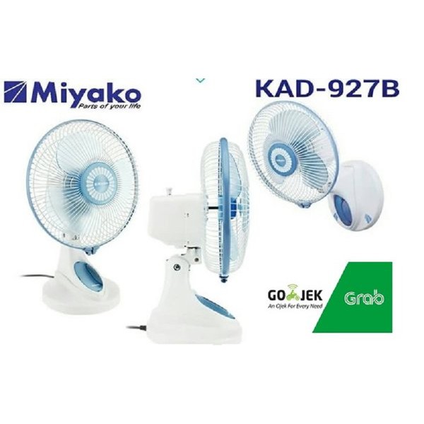 Miyako Kipas Angin 2 in 1 Meja &amp; Dinding KAD-927 Ukuran 9 Inch