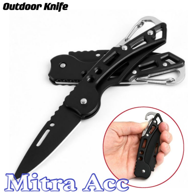 Pisau Lipat Mini EDC Pocket Knife Tactical Hiking Survival Kit Multifungsi