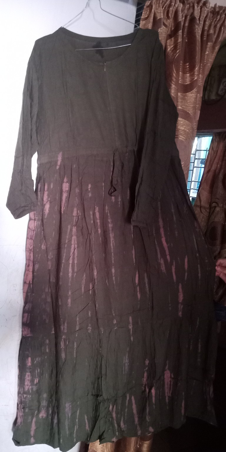 Dress Muslim Wanita Gamis Remple Bali Aisyah Handmade By Andra Batik Bahan Rayon Super Adem Nyesss