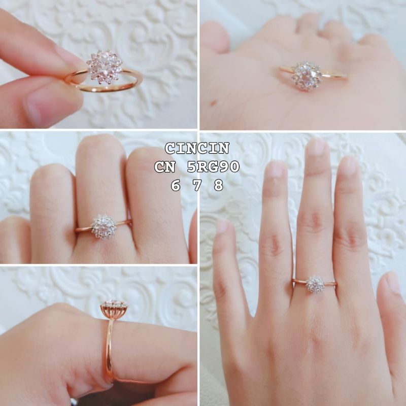 Cincin Wanita Model Fashion Anti Karat Premium