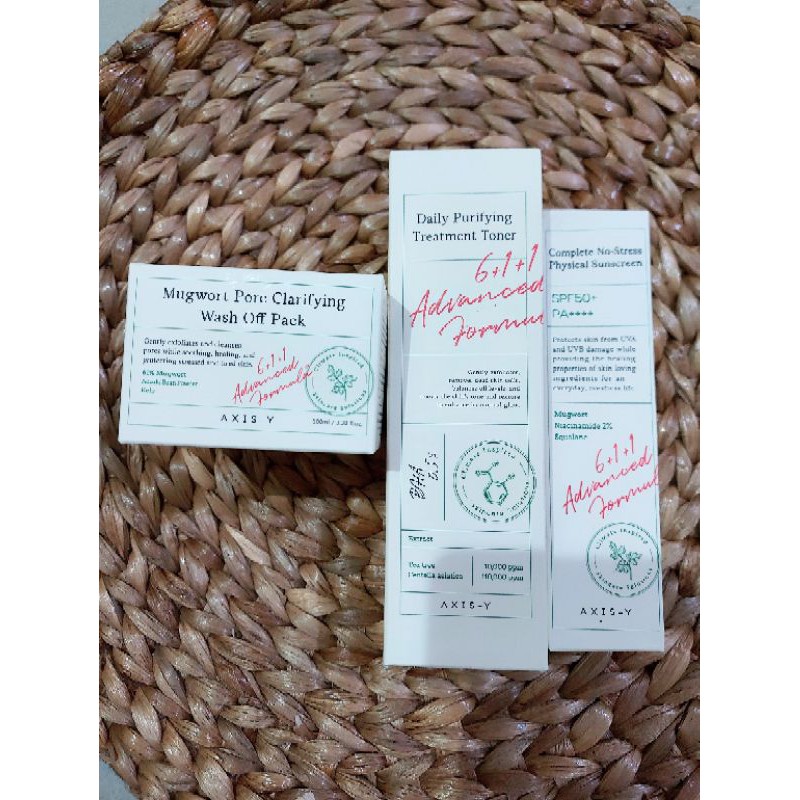 Axis-Y Mugwort Paket Hemat [ Mugwort + Toner + Sunscreen ]