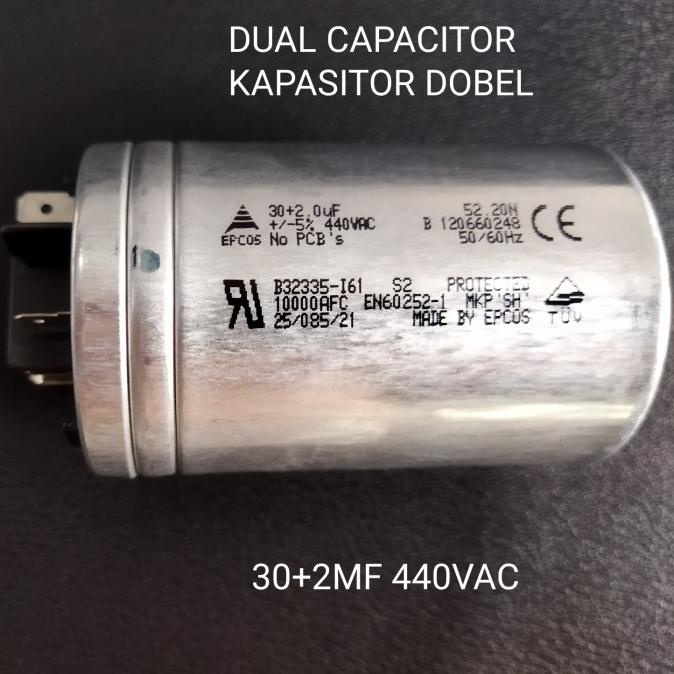 ___] CAPACITOR AC PANASONIC KAPASITOR AC 30+2MF 440VAC UNTUK OUTDOOR AC
