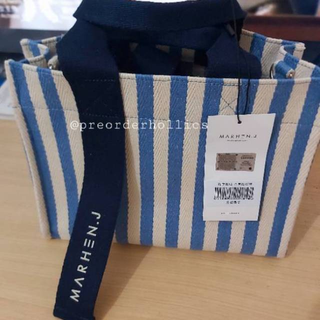 READY STOCK MARHEN J RICO MINI STRIPE BLUE