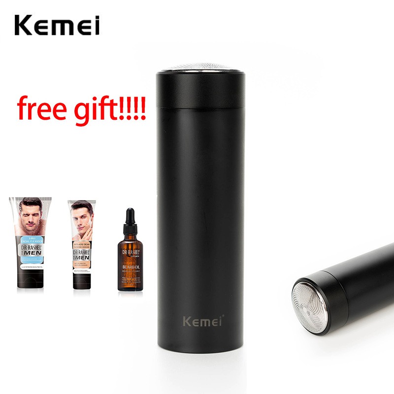 

Kemei New Mini Size Electric Shaver for Men Washable Small Portable Razor USB Car Charging Dry Wet Use Easy to Carry