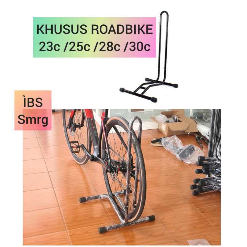 Stand Sepeda L Khusus Standar Standart Road Bike Balap Roadbike Tripot Paddock Segitiga Kick Stand Material Bahan Steel Besi Tebal