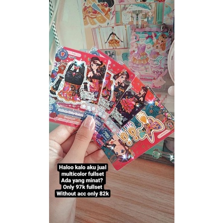 Aikatsu card multicolor coord set original murah|aikatsu ran|kartu aikatsu|aikatsu premium