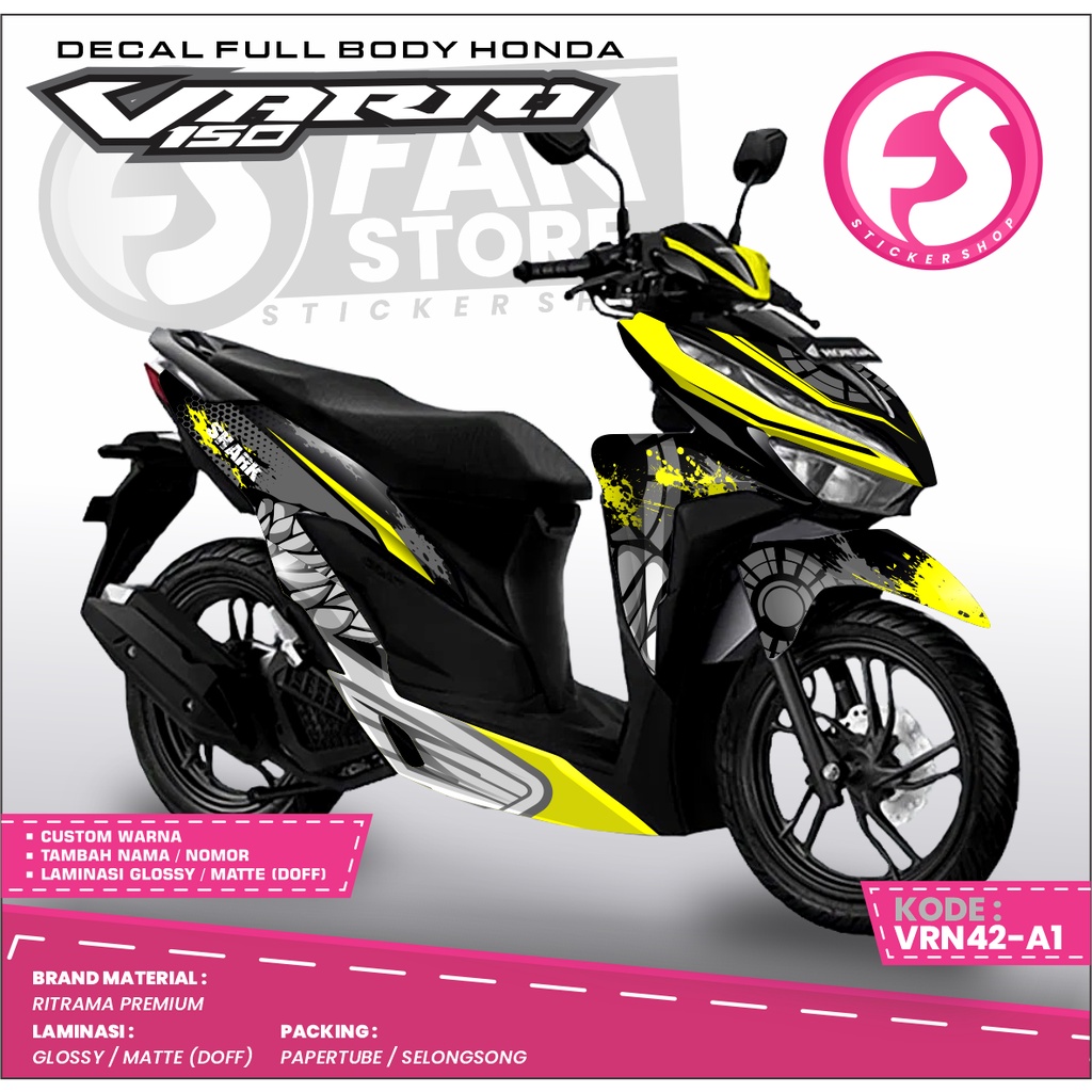 Sticker Decal Honda Vario 150-125 New 2018 -  PUTIH - C
