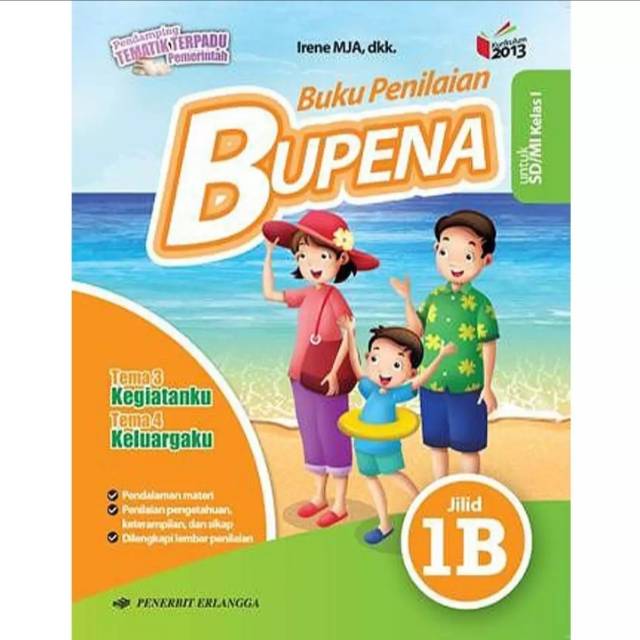 Harga satu paket buku teks pendamping tematik k13 buku penilaian BUPENA k13 Erlangga kelas 1ABCD