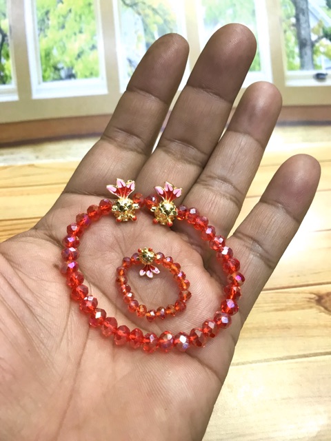 Gelang wanita // satu set cincin dan gelang // gelang ikan koki// replika emas // gelang krisral