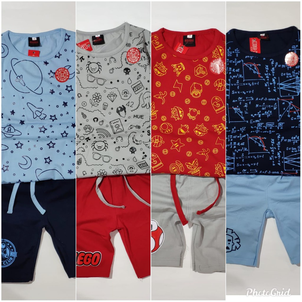 Baju Anak Laki Laki Setelan Casual Bio Print
