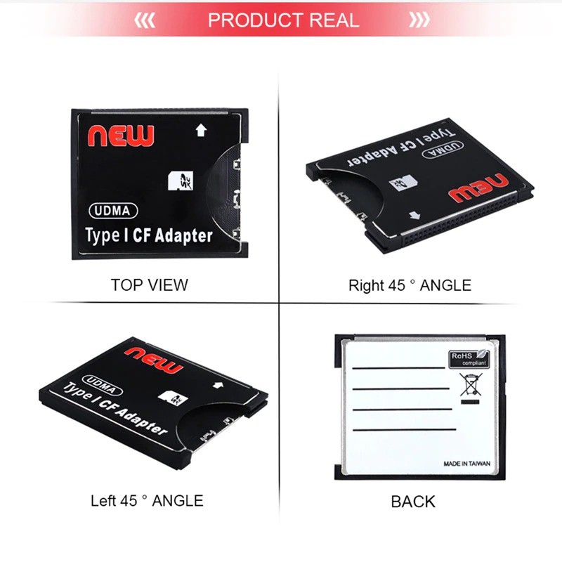 SDXC SDHC SD to CF Compact Flash Type I Converter Memory Card Adapter