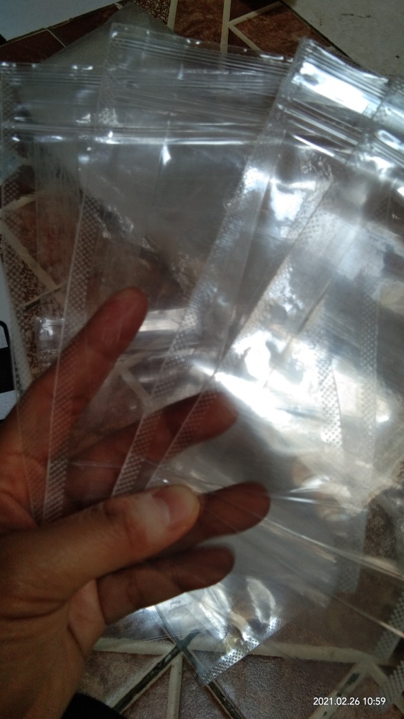 Plastik Klip Kemasan Berdiri Standing Pouch Double Seal Snack 10 X 17,6 Cm Isi 100