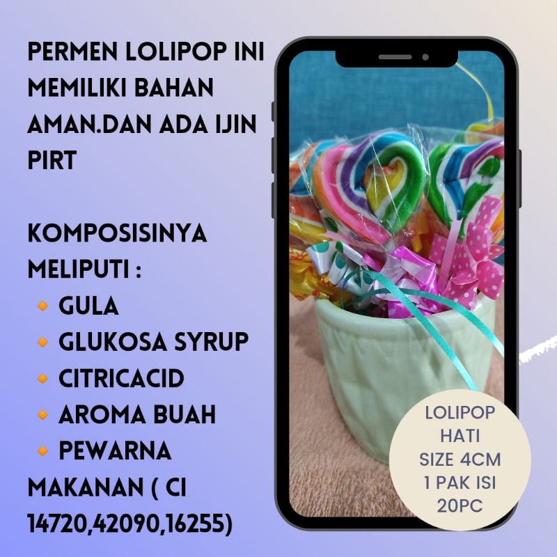 

PERMEN LOLIPOP UKURAN 4cm