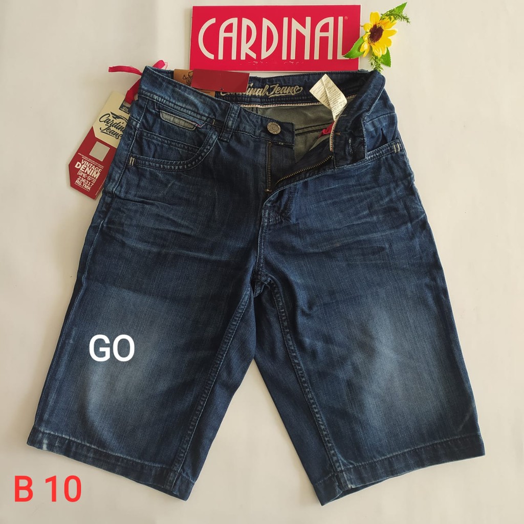 gof 28-CBV CARDINAL JEANS Celana Pria Celana Pendek Bermuda Casual Sobek Slimfit Reguler Fit Reguler