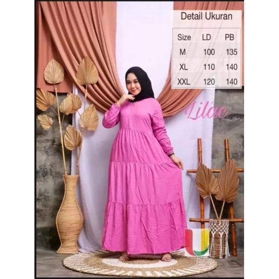 Home Dress Gamis Rayon Polos Terlaris Rayon Katun Super Premium