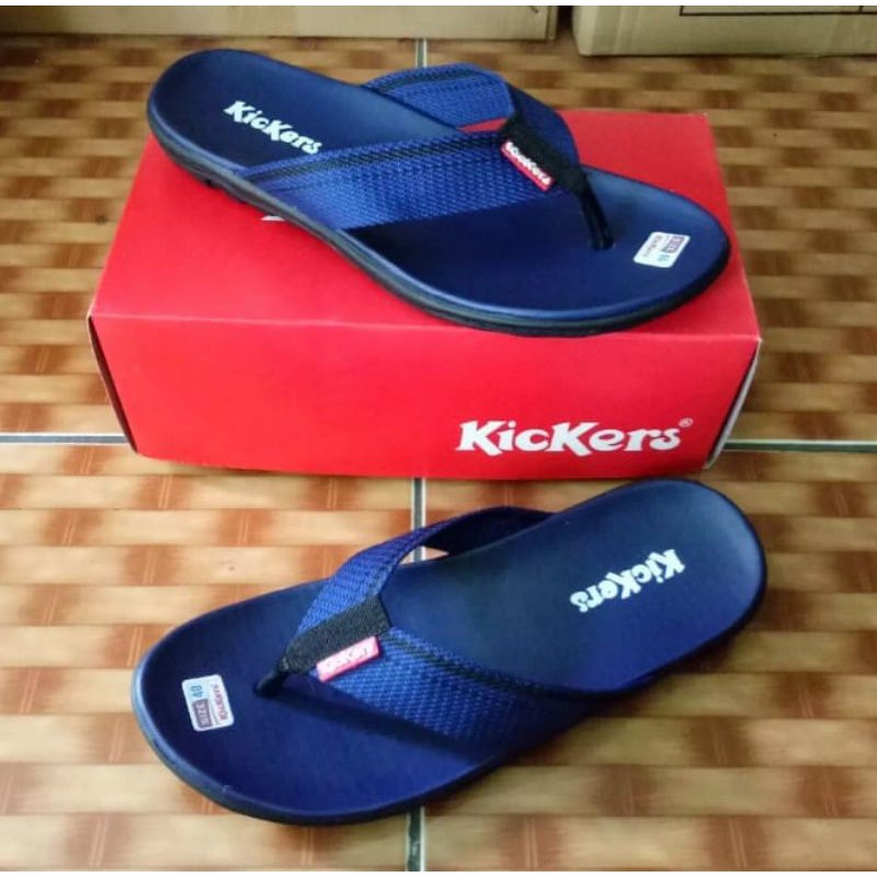 sandal japit Kickers pria sandal slide